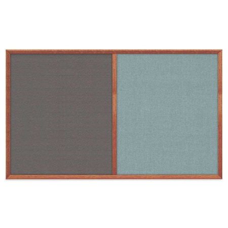 United Visual Products Slim Style Indoor Enclosed Corkboard, 24 UV502SC-BLACK-BLACK